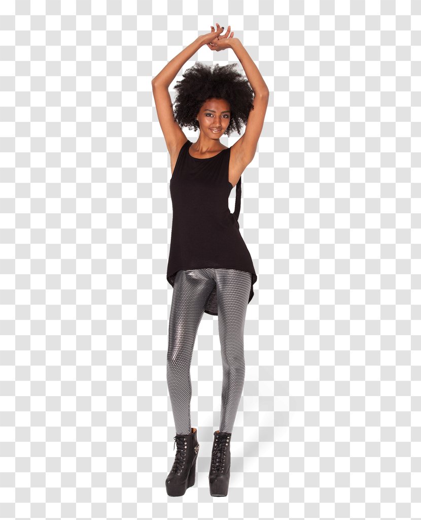 Leggings Shoulder Sleeve Costume Black M - Heart - Sequins Transparent PNG
