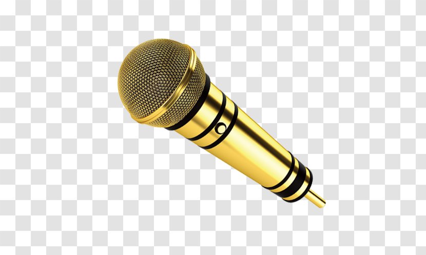 Microphone Icon - Heart - Golden Transparent PNG
