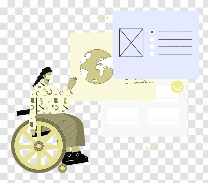 Cartoon Drawing Visual Arts Logo Wheelchair Transparent PNG