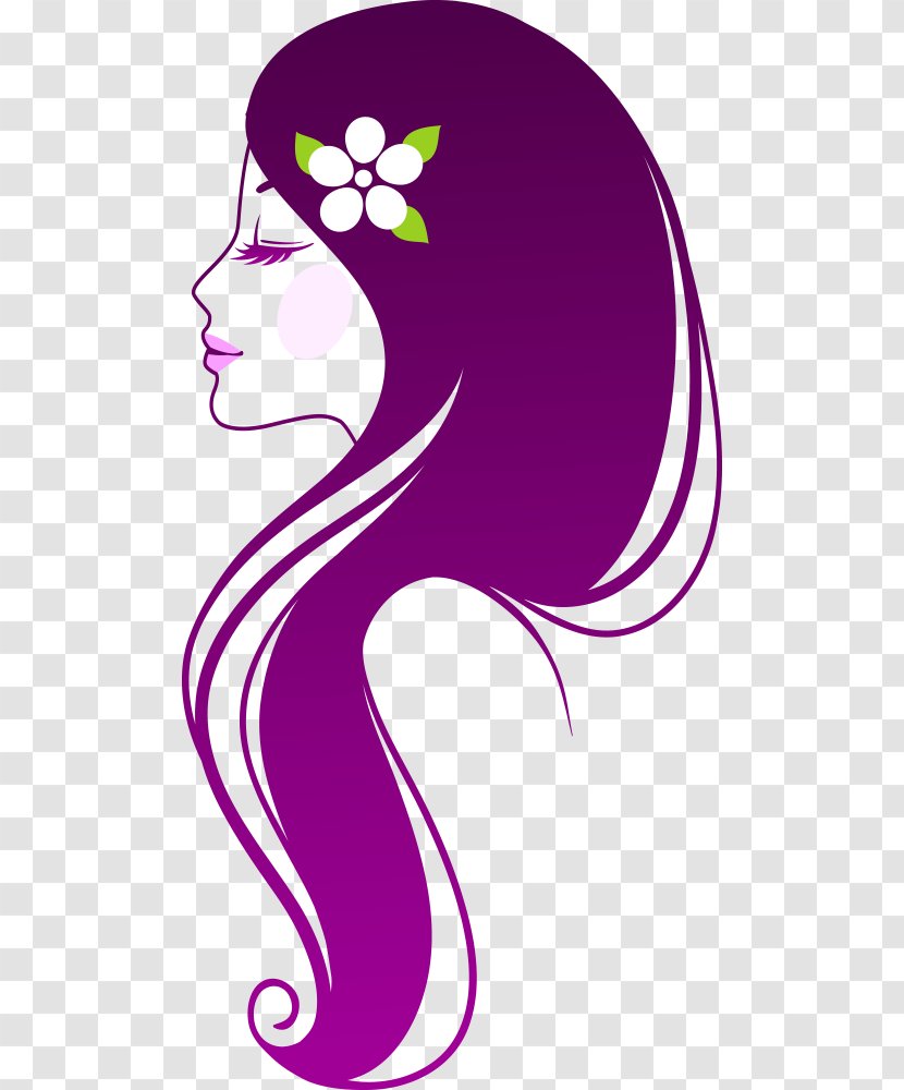 Beauty Clip Art - Flower - Vector Purple Hair Transparent PNG