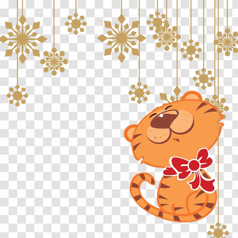 Christmas Ornament Cartoon Santa Claus - Flower - Snowflake Transparent PNG