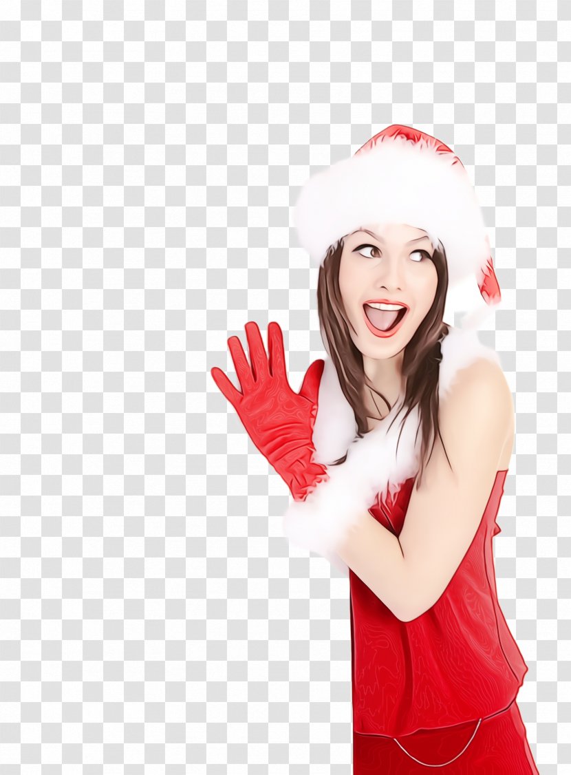 Facial Expression Red Beauty Gesture Arm - Happy Finger Transparent PNG