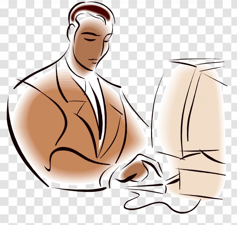 Computer Programming Programmer Clip Art - Silhouette - Worked As A Waiter Transparent PNG