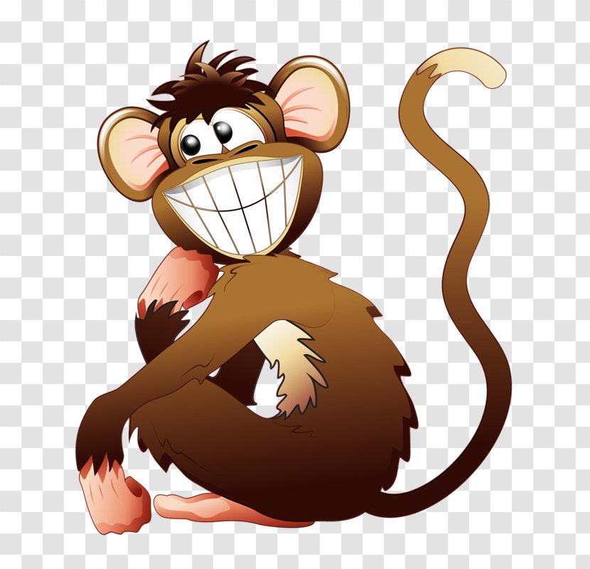 Laughter Cartoon - Happy Monkey Transparent PNG