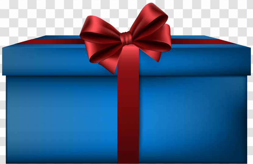 Gift Blue Box Clip Art - Christmas Transparent PNG