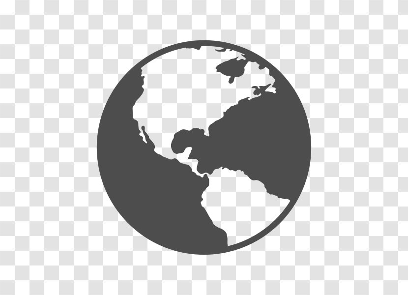 Globe World Map Earth - Silhouette Transparent PNG