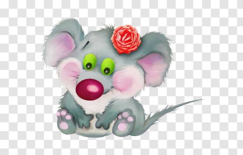 Stuffed Animals & Cuddly Toys Computer Mouse Cartoon Pink M Snout Transparent PNG