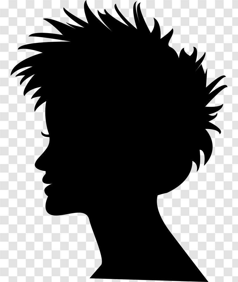 Silhouette Black And White Photography Woman - Nose Transparent PNG
