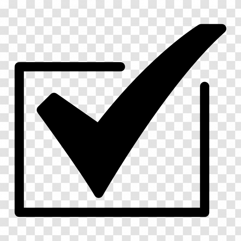 Check Mark Symbol - Black Checkbox With Checkmark Icon Transparent PNG