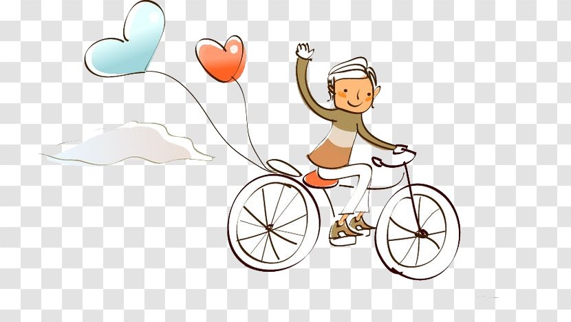 Car Bicycle Illustration - People Love Balloon Transparent PNG