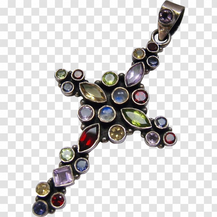 Gemstone Charms & Pendants Religion - Cross Transparent PNG