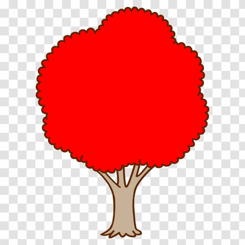 Red Heart Tree Transparent PNG