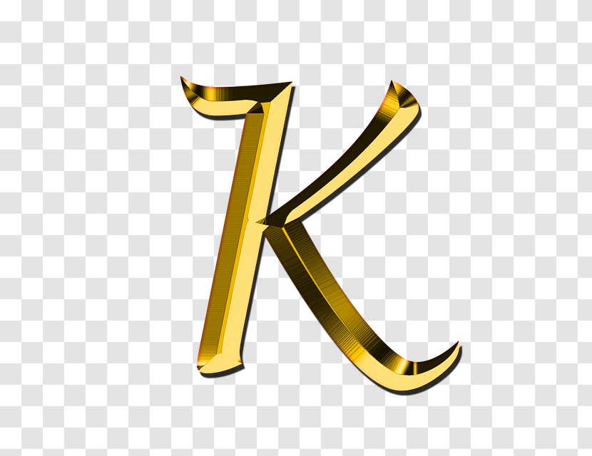 Letter Case K Alphabet Clip Art - Gold Transparent PNG