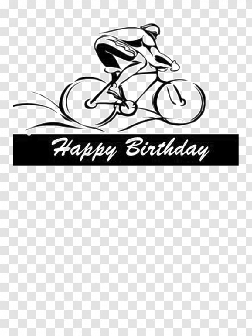 Happy Birthday Bicycle Cycling Greeting & Note Cards - Alles Gute Zum Geburtstag Transparent PNG