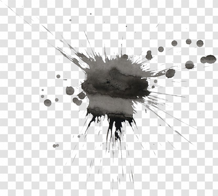 Watercolor Painting Art Black And White - Brush Transparent PNG