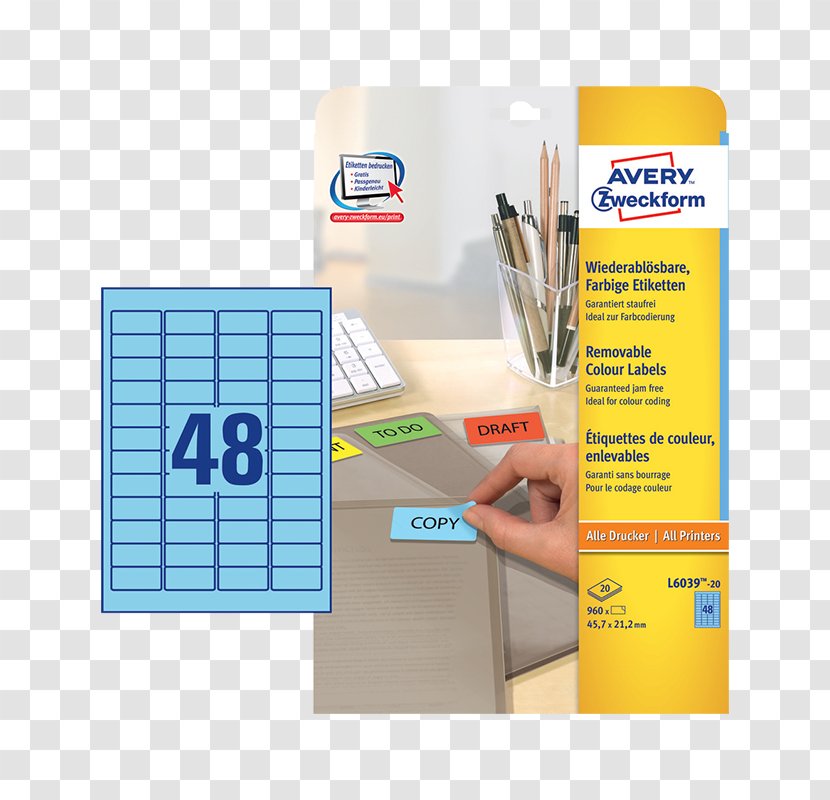 Paper Label Avery Zweckform Dennison Ring Binder - Brand - Etikett Transparent PNG