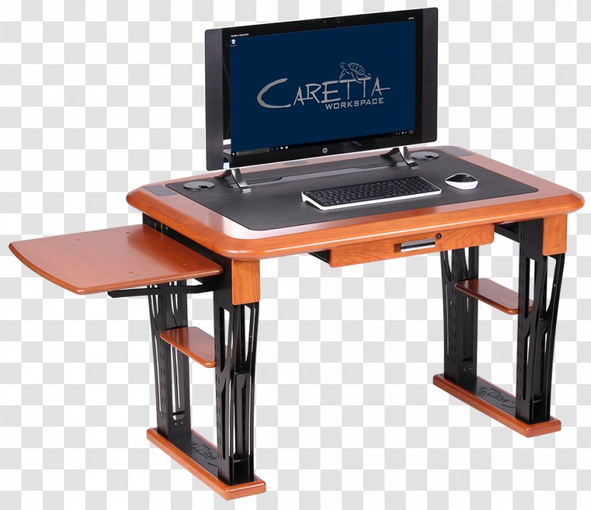 Computer Desk Table Desktop Computers - Wood Transparent PNG