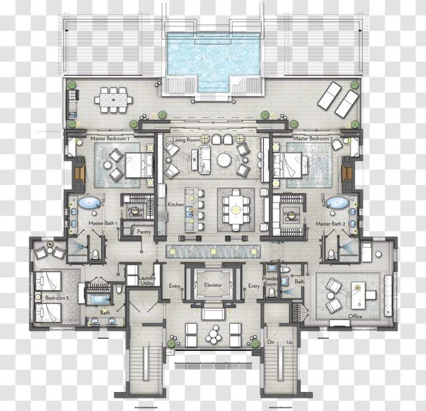 Floor Plan Building Penthouse Apartment Loft - Condominium Transparent PNG