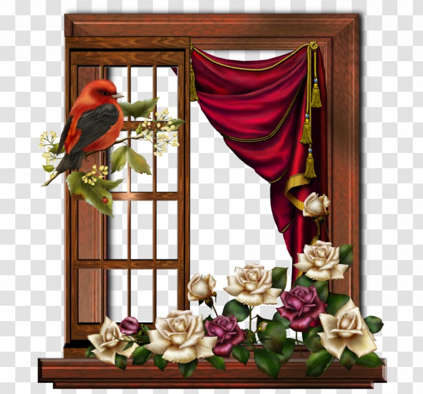 Picture Frames Window Image Clip Art Floral Design - Flora - At The Door Transparent PNG