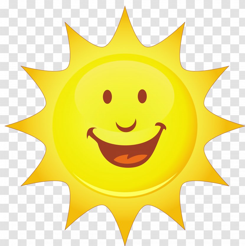 Smiley Smiling Sun Clip Art - Sunshine Transparent PNG