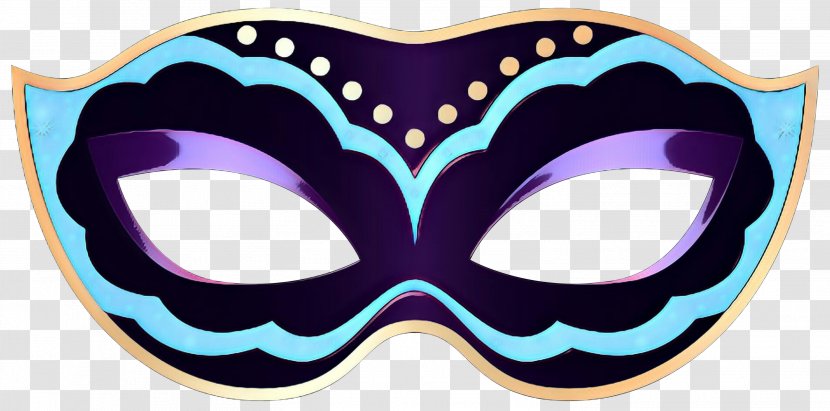 Mask Purple Masque Aqua Teal - Mardi Gras Costume Transparent PNG