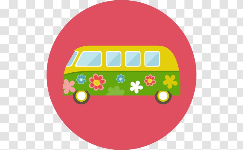 Van Car - Pink - Hippie Transparent PNG