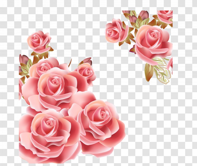 Flower Rose Pink Clip Art - Stock Photography - Vector Background Transparent PNG
