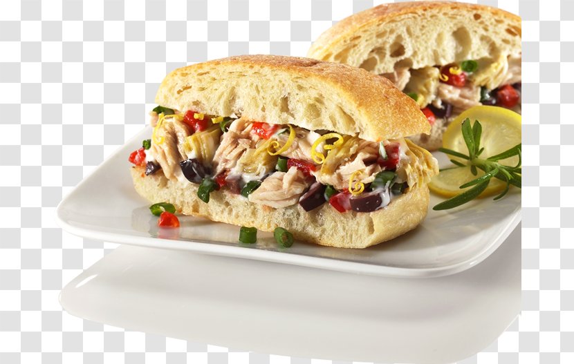 Ciabatta Tuna Fish Sandwich Mediterranean Cuisine Pan Bagnat - Finger Food - Sandwiches Transparent PNG