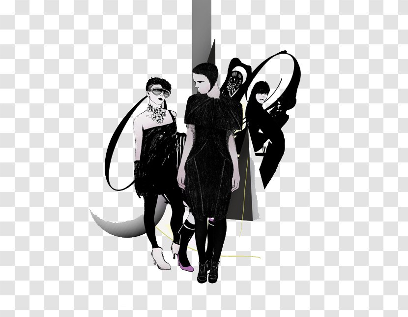 Designer Illustration - Software - Black Cool Beauty Warrior Transparent PNG