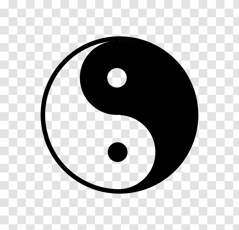 Yin And Yang Clip Art - Black White - Text Transparent PNG