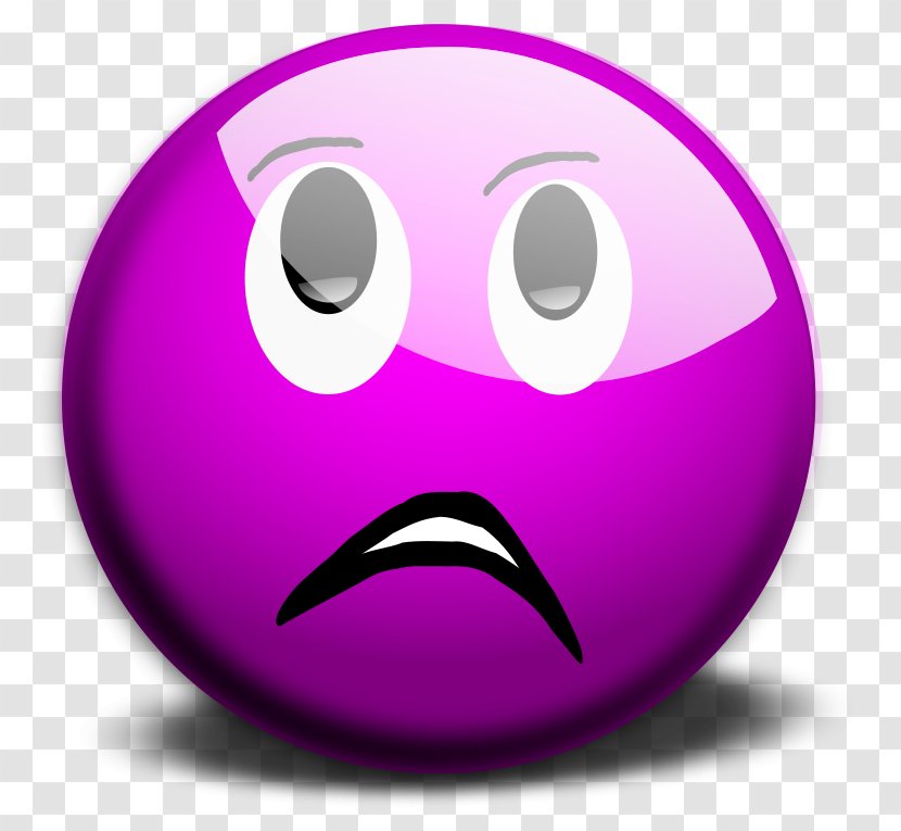 Smiley Emoticon Clip Art - Violet Transparent PNG