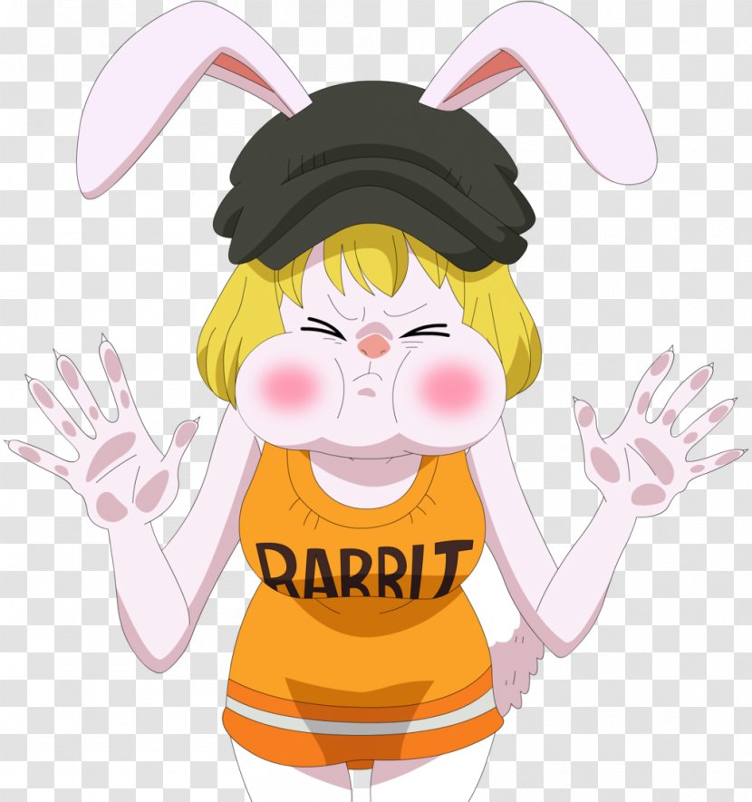 Easter Bunny Cheek Ear Chewing Carrot - Choper Transparent PNG