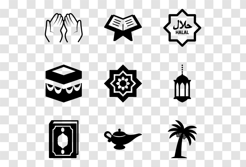 Symbols Of Islam Icon - White - Clipart Transparent PNG