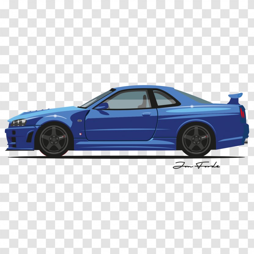 Compact Car Nissan Skyline GT-R Sports Transparent PNG