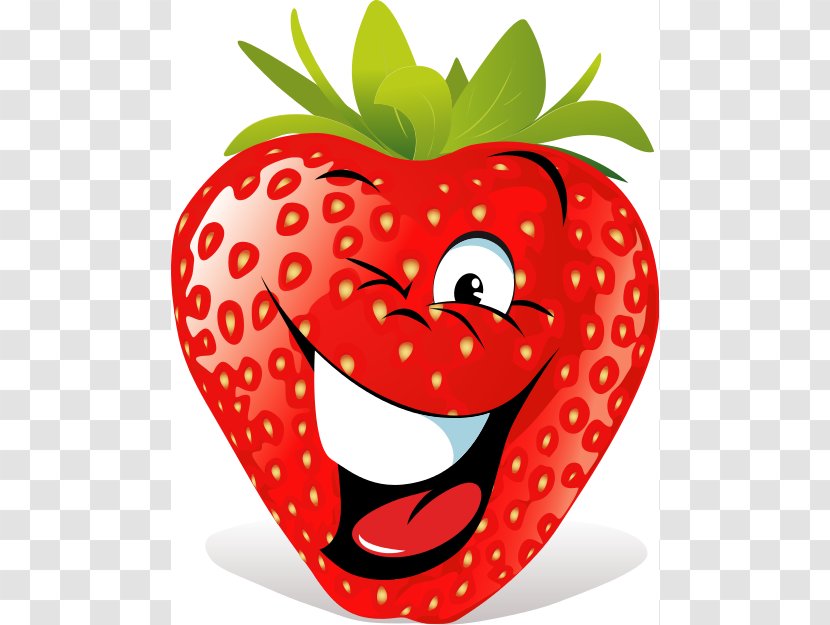 Smiley Fruit Strawberry Clip Art - Smile - Cartoon Pictures Transparent PNG