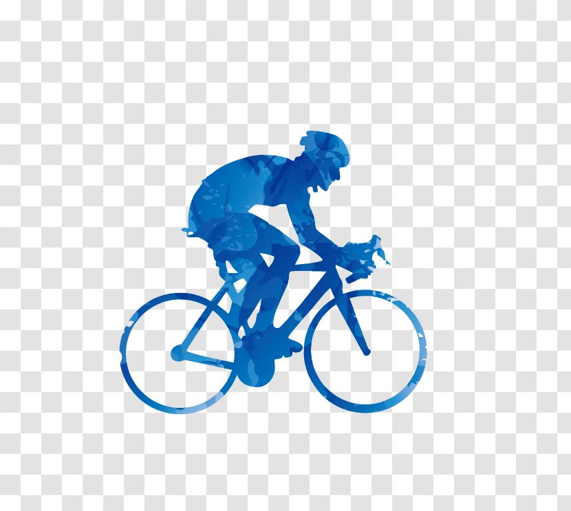 Road Bicycle Racing Cycling Shoe - Headgear - Man Riding Silhouette Transparent PNG