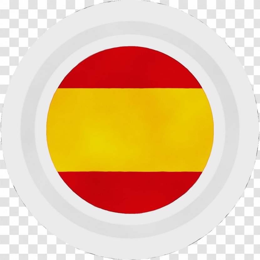 Yellow Red Circle Flag Icon - Oval Transparent PNG