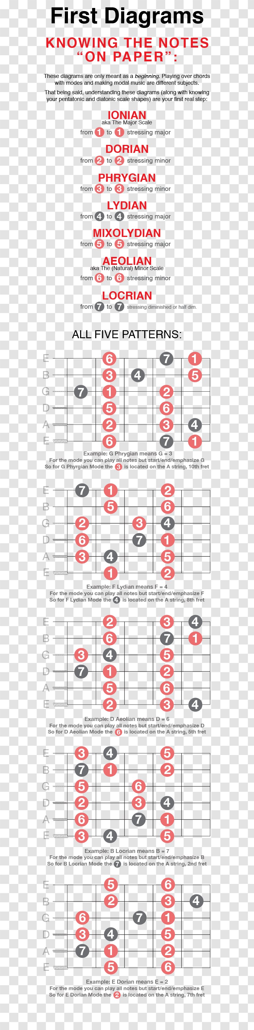 Guitar Chord Chart Jazz - Tree Transparent PNG