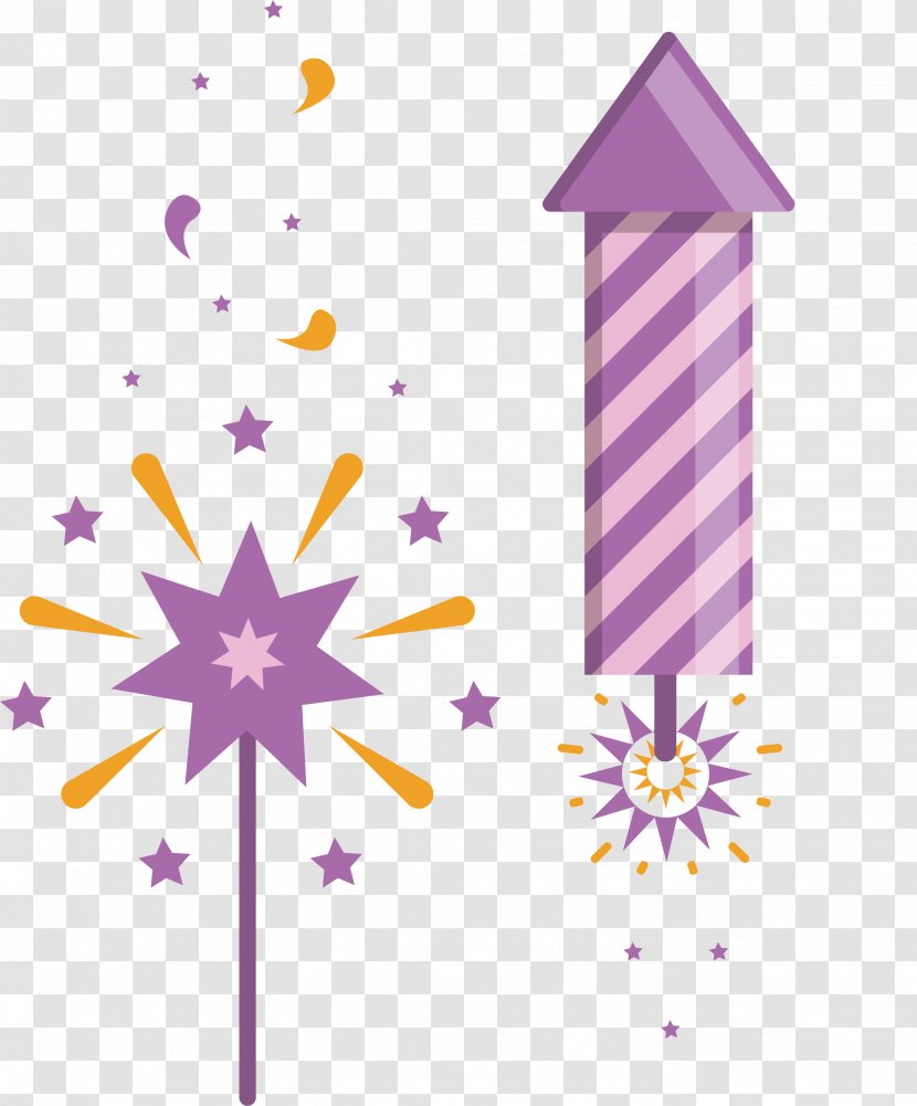 Fireworks - Petal - Purple Vector Transparent PNG