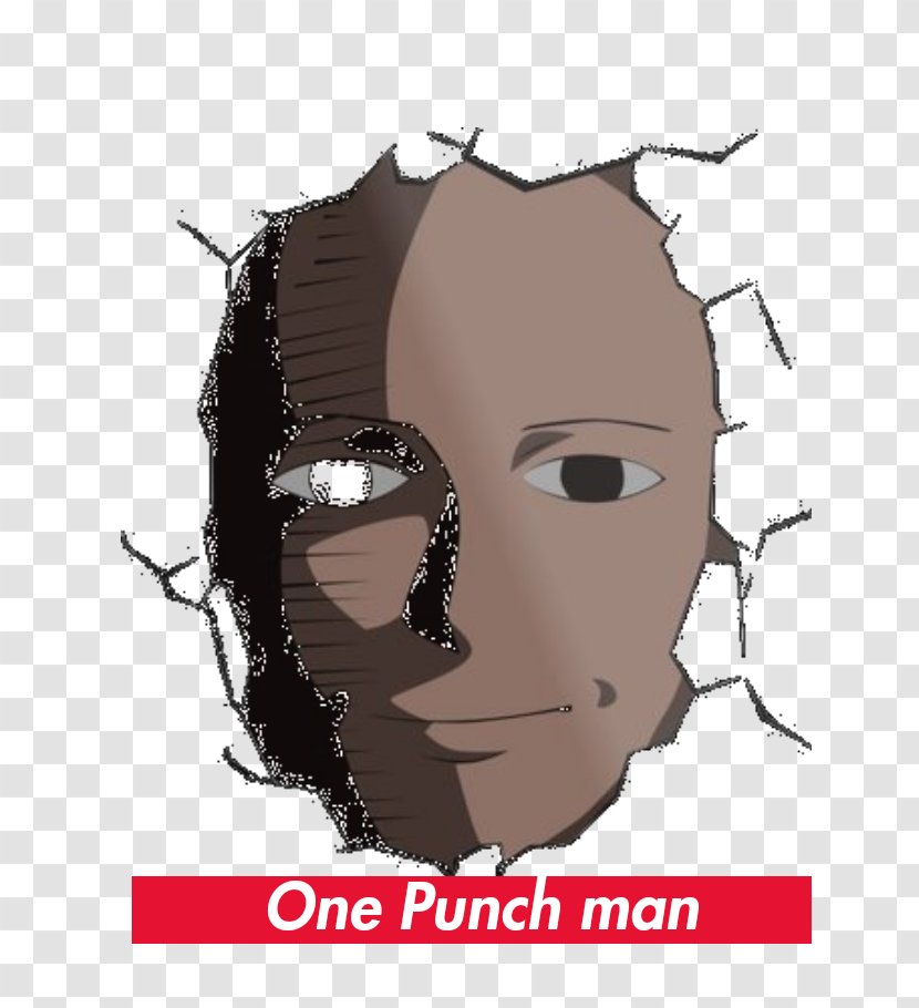 T-shirt Saitama One Punch Man Face - Heart Transparent PNG