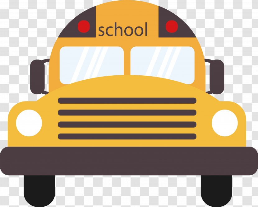 School Bus Transport - Yellow - A Oncoming Transparent PNG