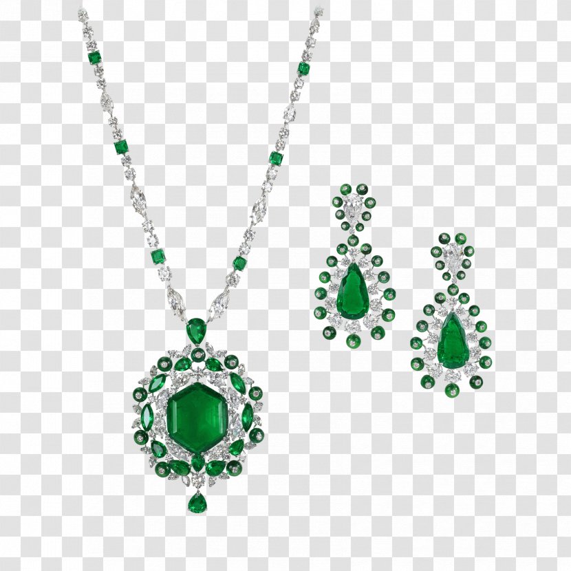 Emerald Earring Necklace Charms & Pendants Jewellery - Body Jewelry Transparent PNG