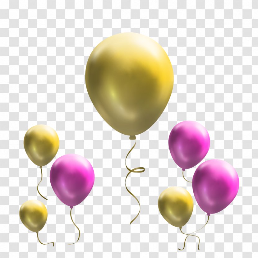 Balloon Color Gold Yellow - Magenta Transparent PNG