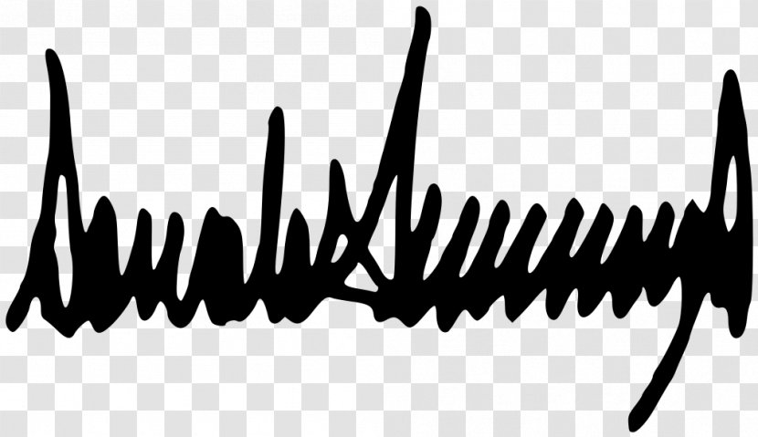 President Of The United States Donald Trump 2017 Presidential Inauguration Crippled America Signature - Monochrome Photography Transparent PNG