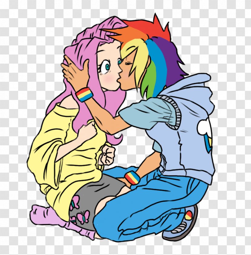 Rainbow Dash Fan Art Fluttershy - Cartoon - Human Canon Transparent PNG