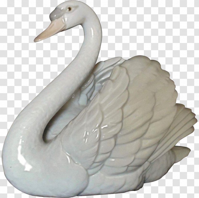 Lladro Swan Figurine Cygnini Image Duck - Ducks Geese And Swans - Porcelain Transparent PNG
