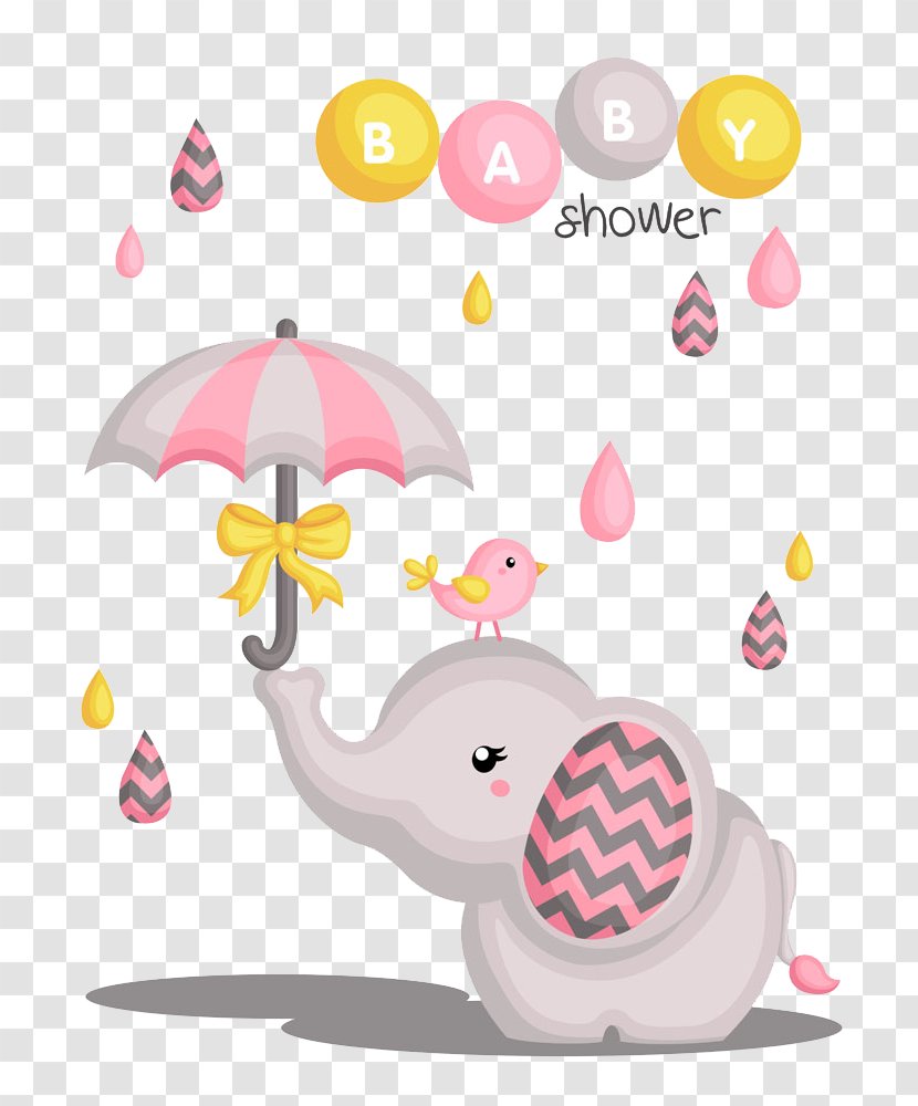 Baby Shower Euclidean Vector Stock Photography Clip Art - Elephant Nose Umbrella Transparent PNG