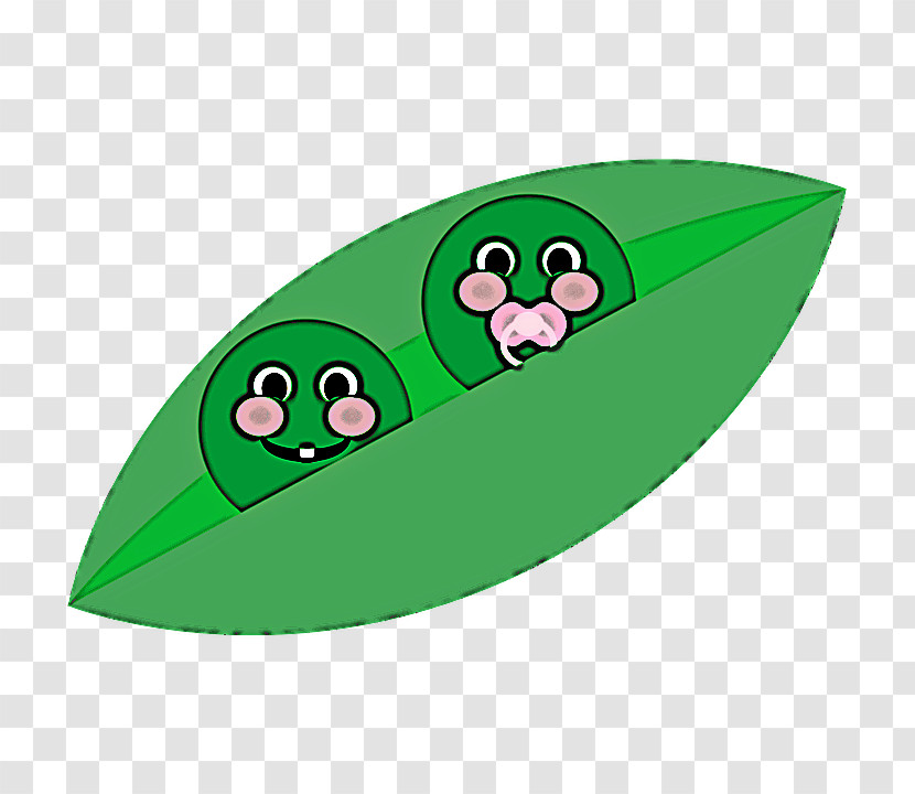 Green Leaf Cartoon Oval Plant Transparent PNG