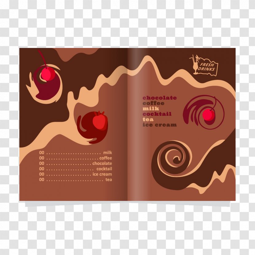 Praline Chocolate Menu Brown - Heart - Vector Transparent PNG