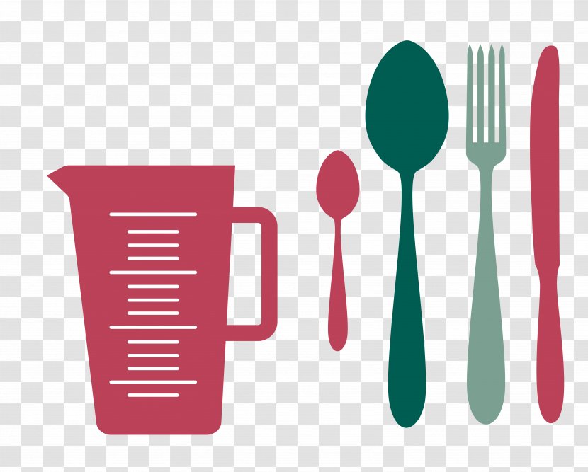 Fork Teaspoon - Cutlery - Vector Cup Spoon Knife And Material Transparent PNG